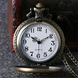 Classic Retro Engraved Royal Flush Antique Bronze Poker Pocket Watch