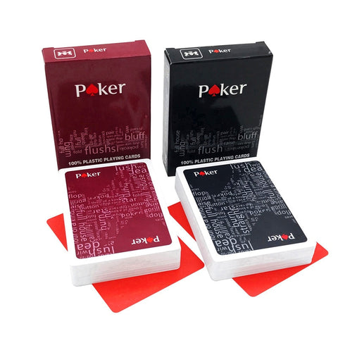 2 Decks Texas Hold'em Plastic Poker Card Waterproof Playing Cards